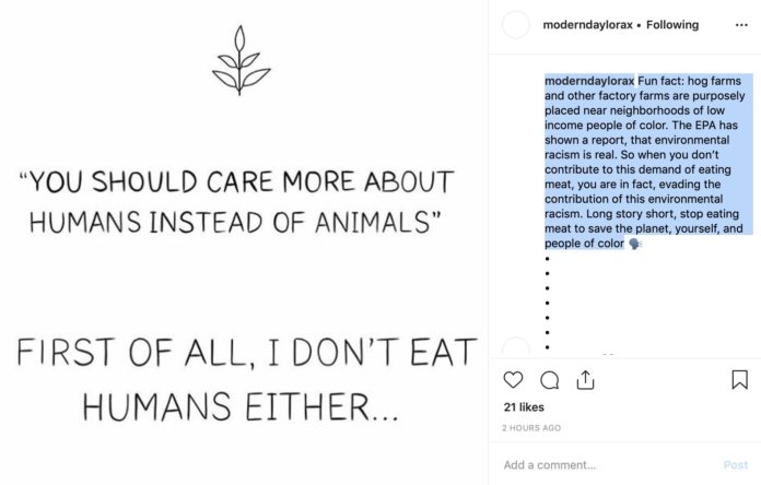 Dont eat animals Biodiversity it counts