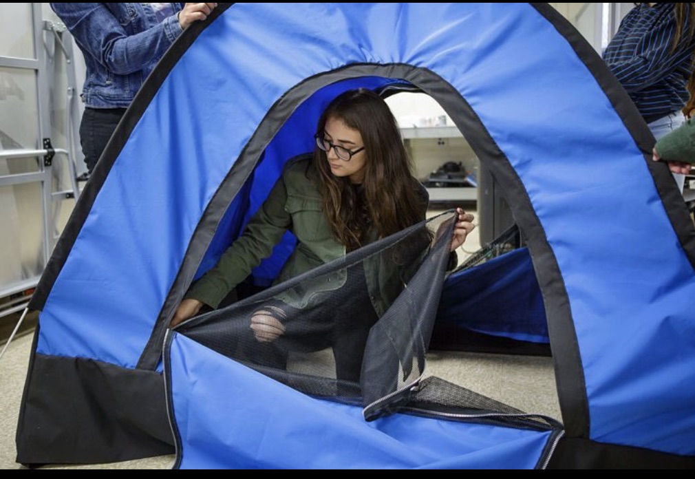 IG @hatchintl solar tent invention homeless