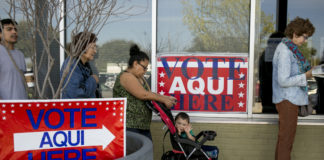 Real Talk: Is 2020 the Year of the Hispanic Vote? Voters wait in line in Austin, Texas.