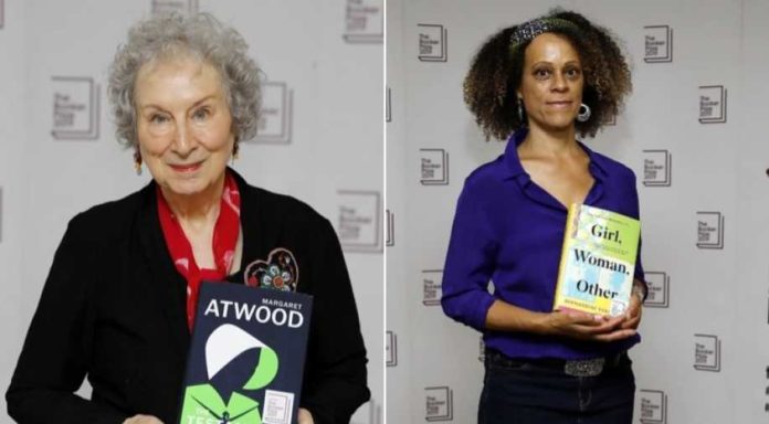 Margaret Atwood and Bernardine Evaristo BeLatina booker prize