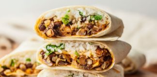 A Case for Going Vegan This Lent vegetarian bean rice burrito