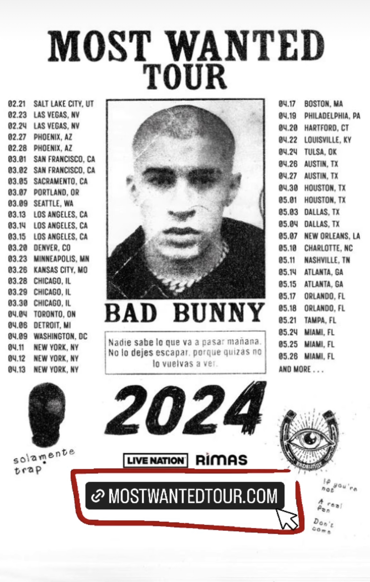 Pa' Que Vayan los Que Son”: Bad Bunny's Bold Call to Fans as He Announces 'Most Wanted Tour’