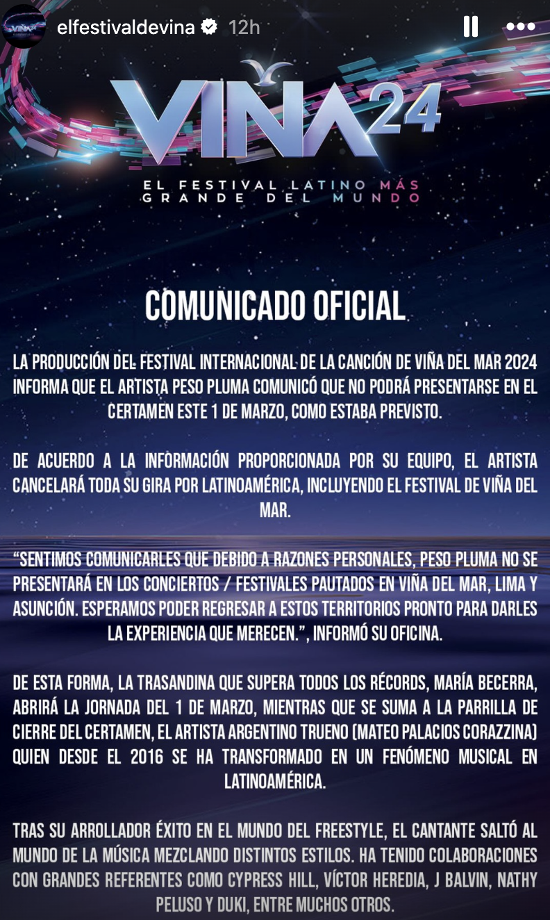 Peso Pluma Cancels Performance in Viña del Mar Festival and Latin American Tour Due to ‘Personal Reasons’  