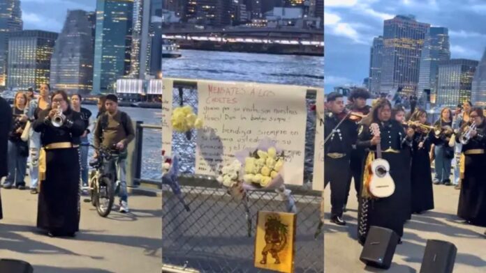 Flowers and Mariachis Fill the Air Following Mexican Ship Crash at Brooklyn Bridge