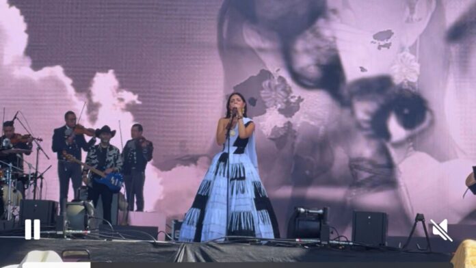 Angela Aguilar Made a Silent Statement in Her Latest Performance Wearing a Breathtaking Look Woven from 'Rebozo' Carrying Generations of 'Mexicanas'