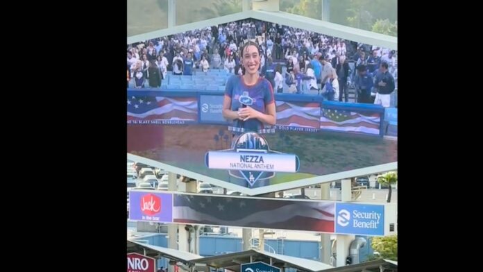 Latina Artist Nezza Sings Official U.S. Spanish-Language Anthem at Dodgers Game After Being Told 'No'