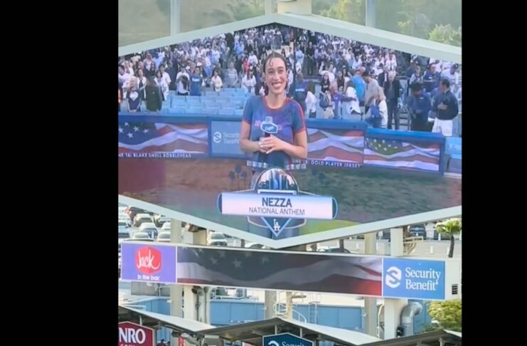 Latina Artist Nezza Sings Official U.S. Spanish-Language Anthem at Dodgers Game After Being Told 'No'